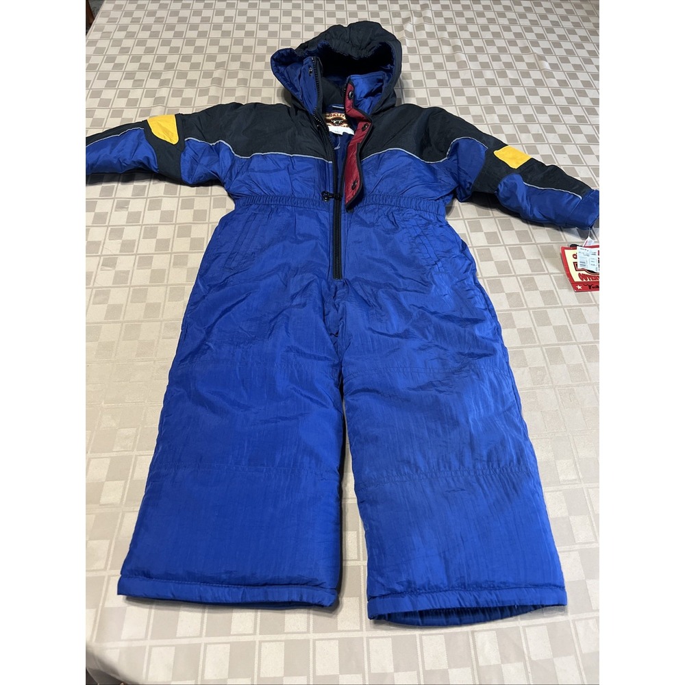 Vtg Weather Tamer Skiwear Ski Suit Jumpsuit Snowboard Snowmobile Size 4 Blue NWT